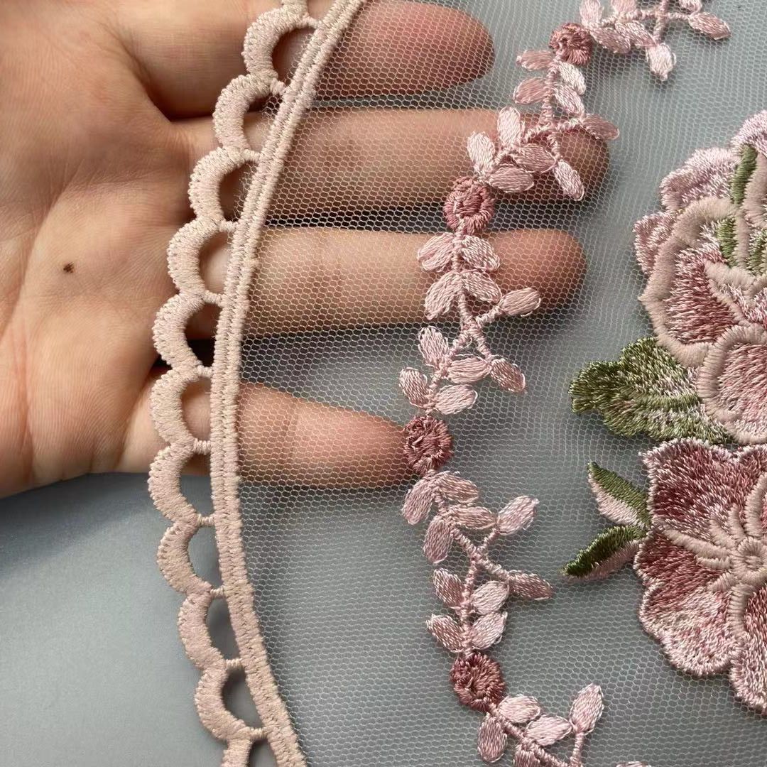28*28 cm Pink Lace Flower Appl - Home Textiles Towel review and price