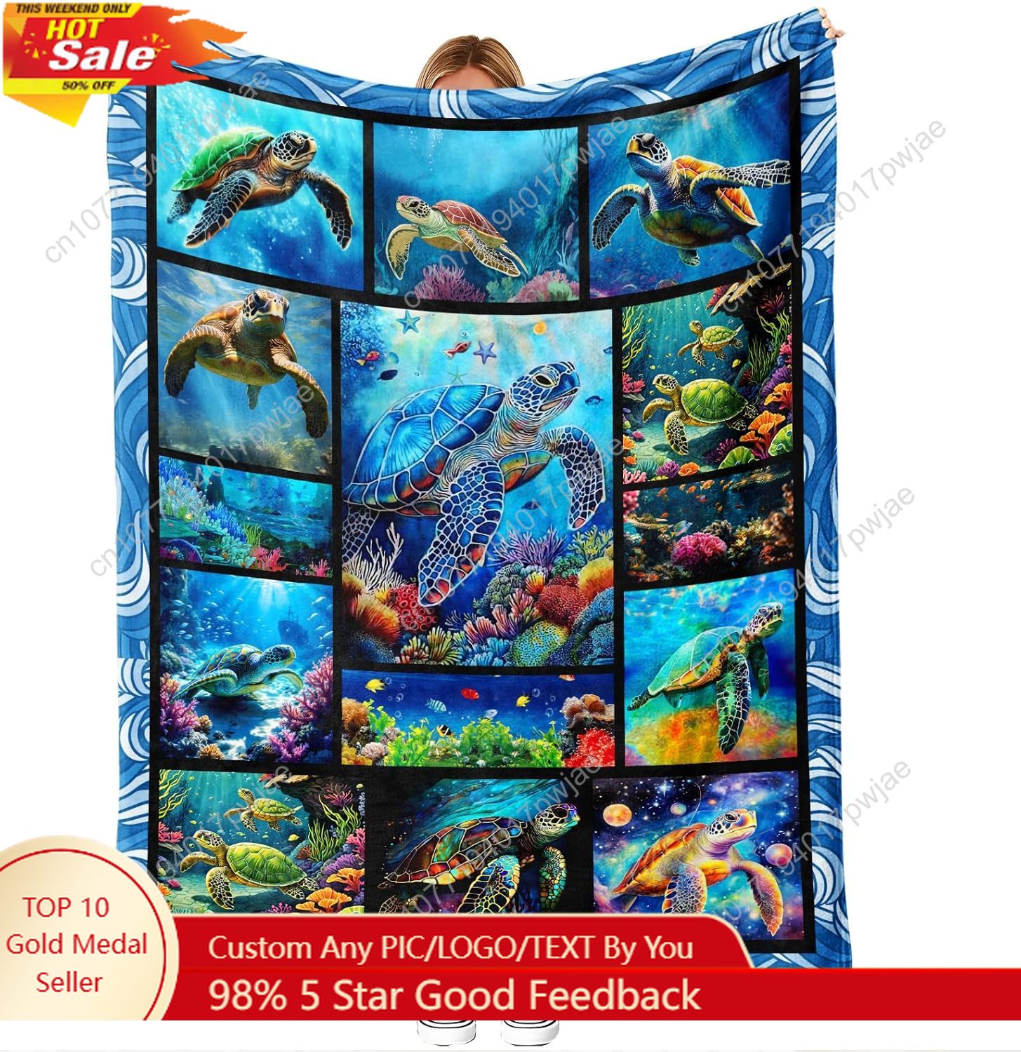 Sea Turtle Flannel Throw Blank - Home Textiles Blanket review and price