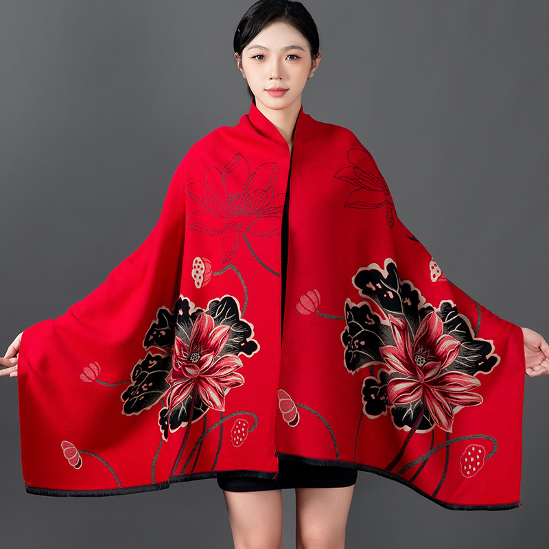 Women Winter Shawl Cashmere Sc - Home Textiles Blanket review and price