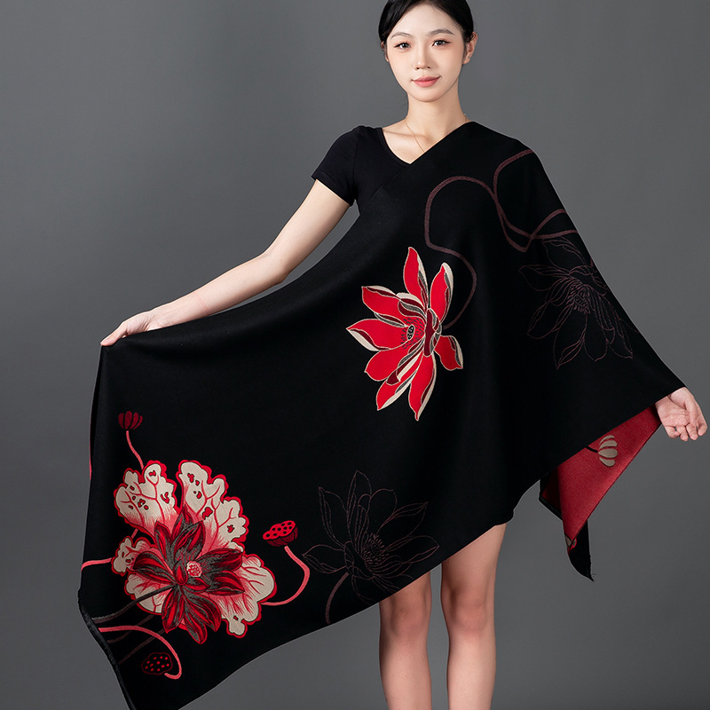 Women Winter Shawl Cashmere Sc - Home Textiles Blanket review and price
