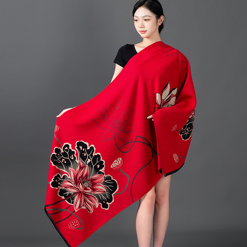 Women Winter Shawl Cashmere Sc - Home Textiles Blanket review and price