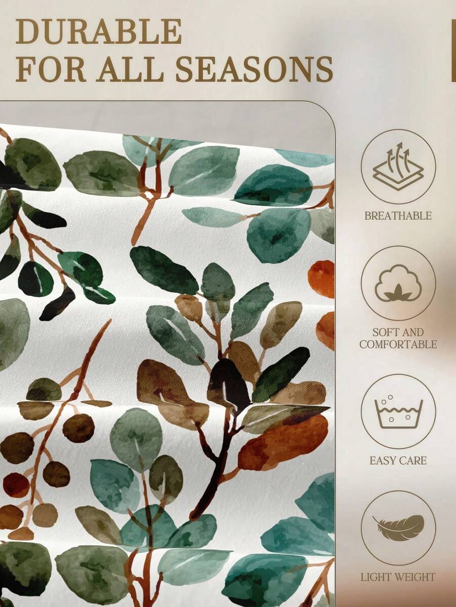 Floral Leaf Printed Fitted She - Fitted Sheet Deep review and price