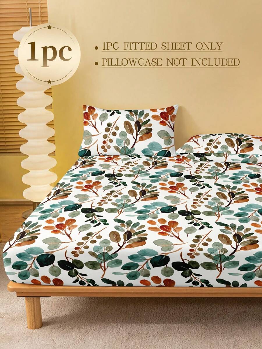 Floral Leaf Printed Fitted She - Fitted Sheet Deep review and price