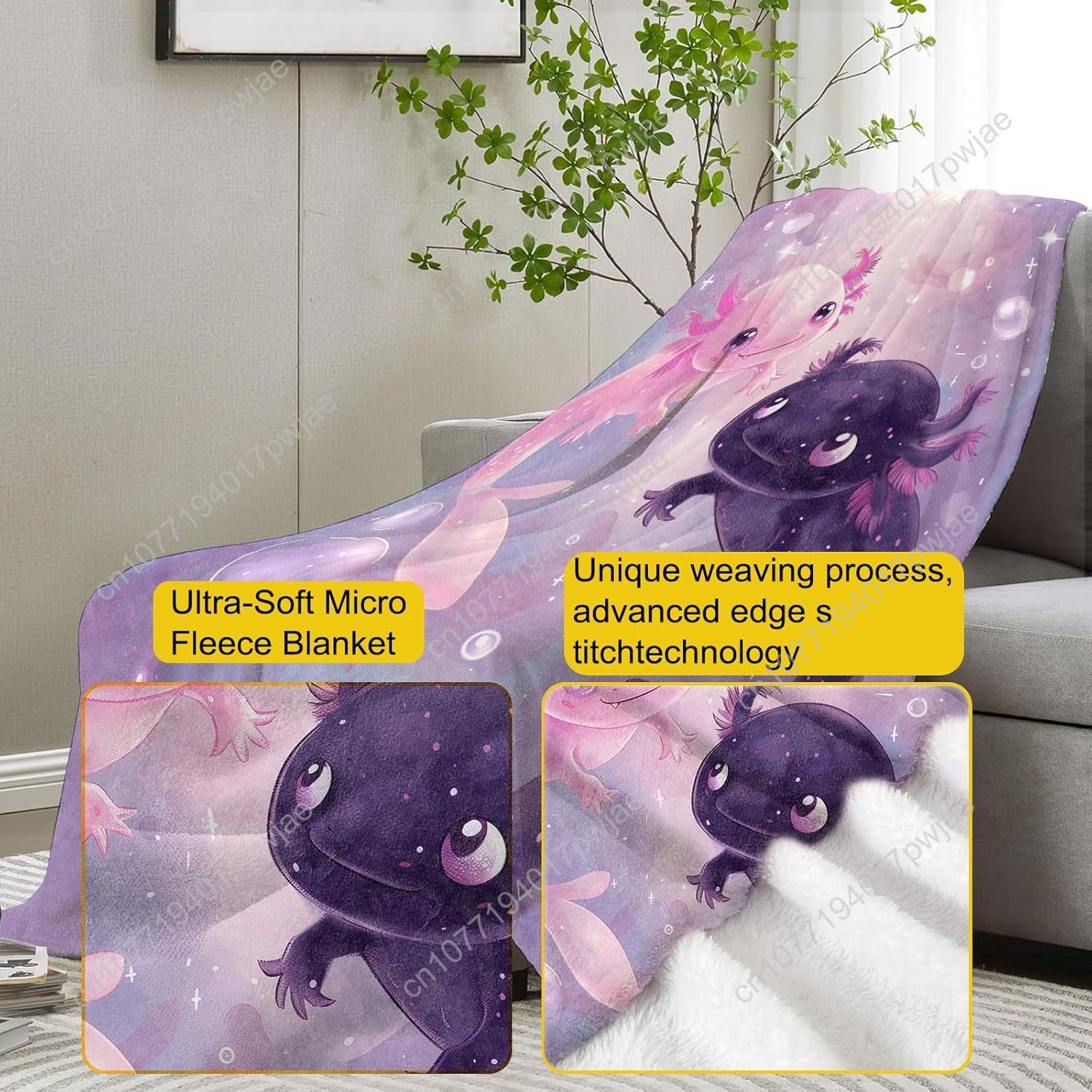 Axolotl Blanket Cute Axolotls  - Home Textiles Blanket review and price