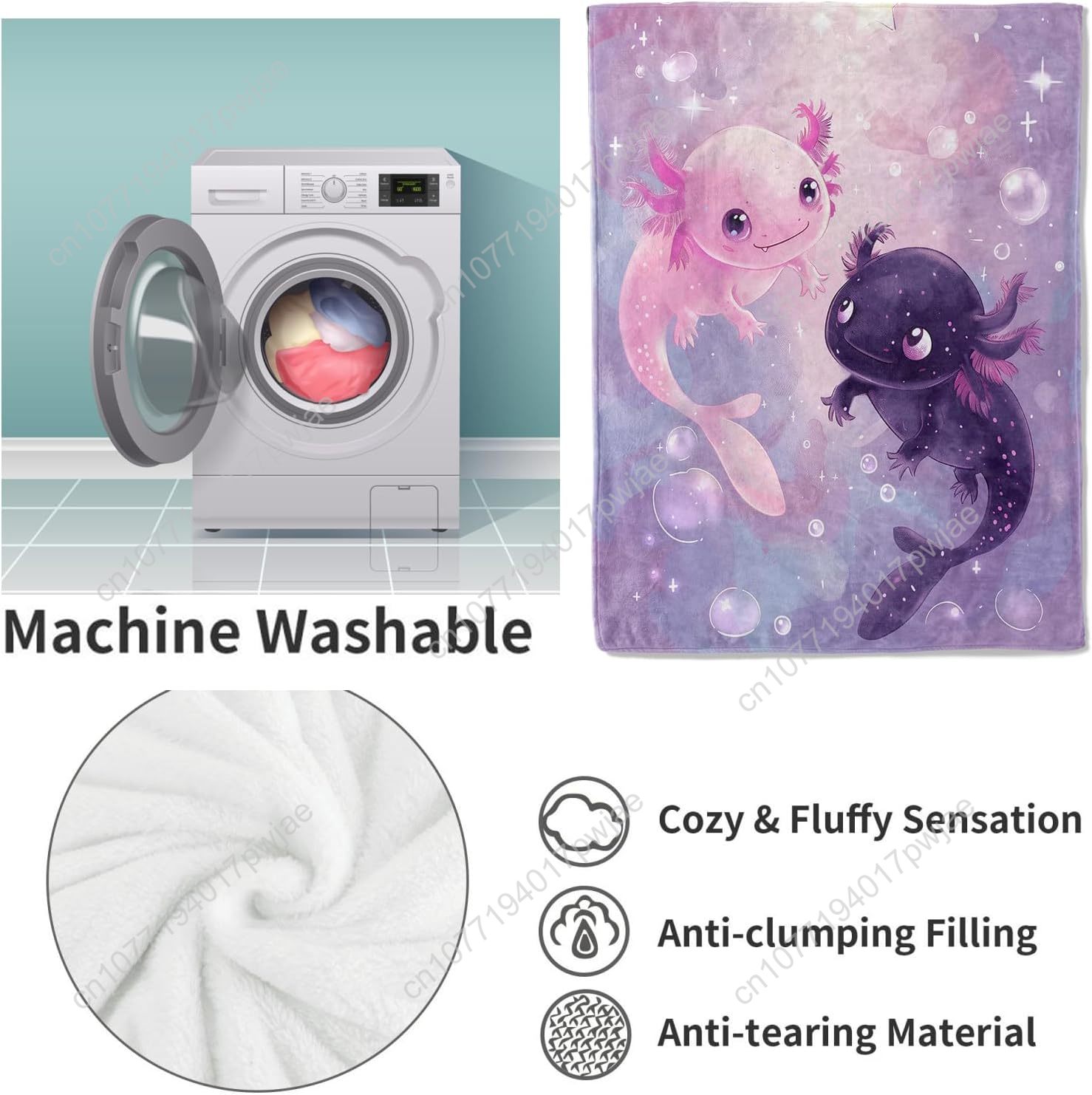 Axolotl Blanket Cute Axolotls  - Home Textiles Blanket review and price