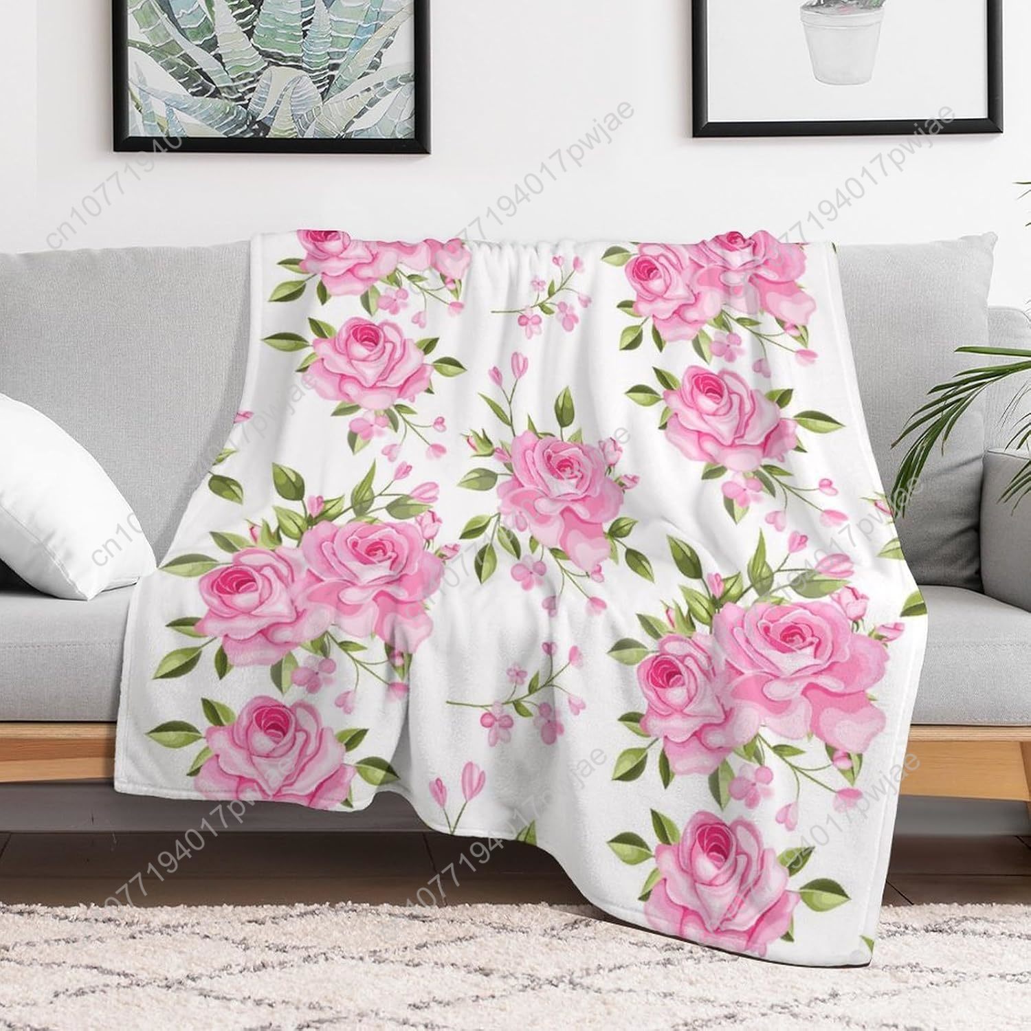 Pink Flower Throw Blanket Flor - Home Textiles Blanket review and price