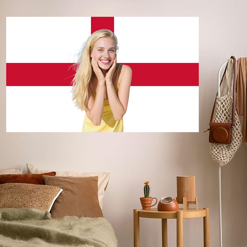 1pc 2D FLAT Personalize Englan - Home Textiles And Decor review and price