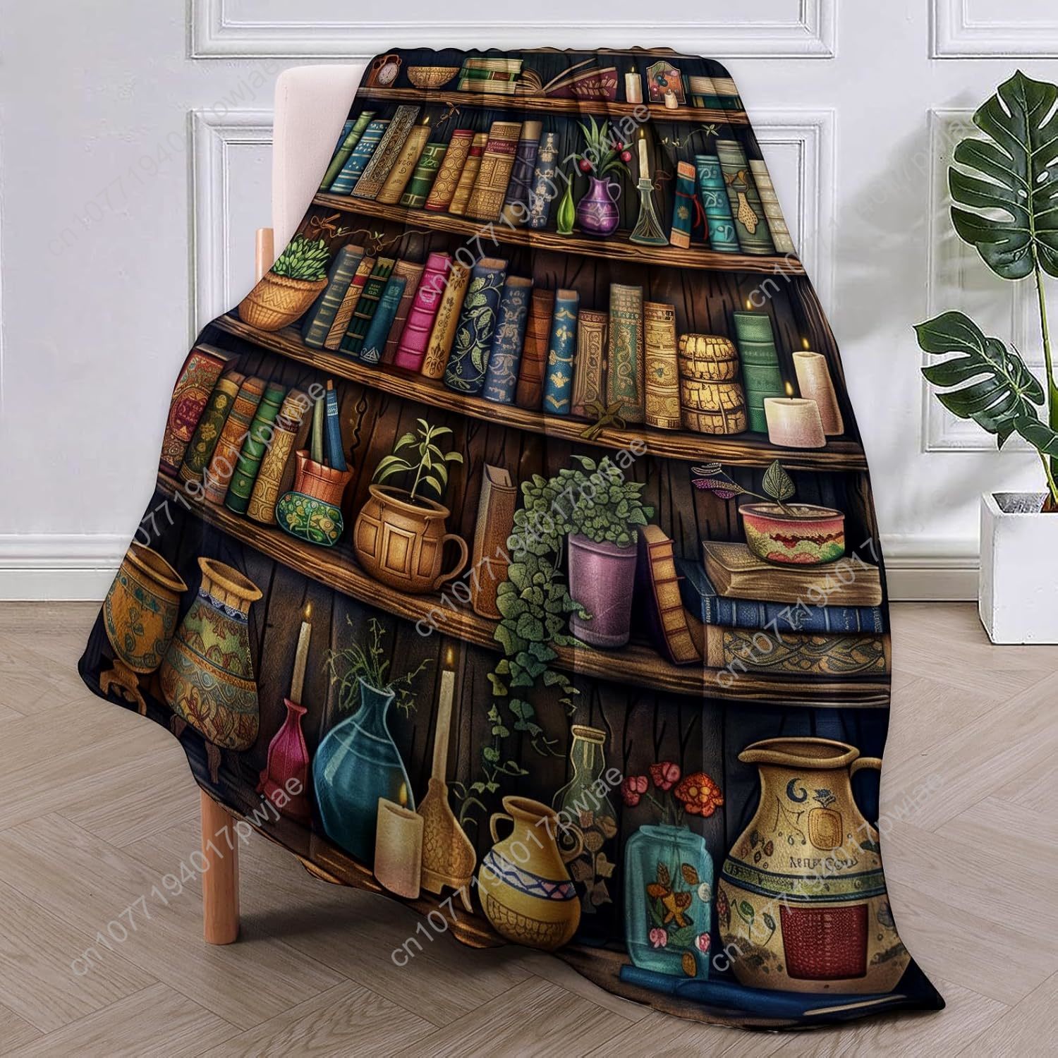 Vintage Bookshelf Blanket Read - Home Textiles Blanket review and price