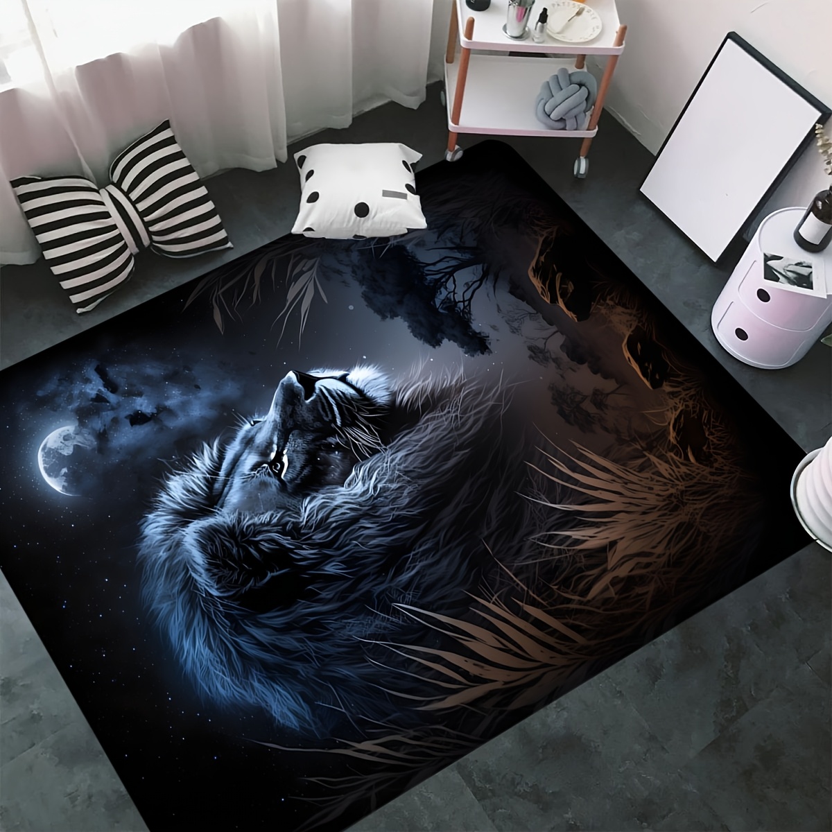 Starry Night Lion Floor Mat -  - Home Textiles Designer review and price