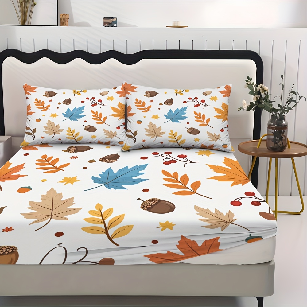 Autumn Leaves and Chestnut Bed - Fitted Sheet Deep review and price