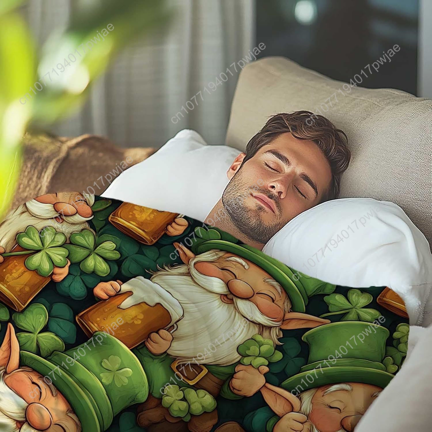 St. Patrick’s Day Gnome Throw  - Home Textiles Blanket review and price