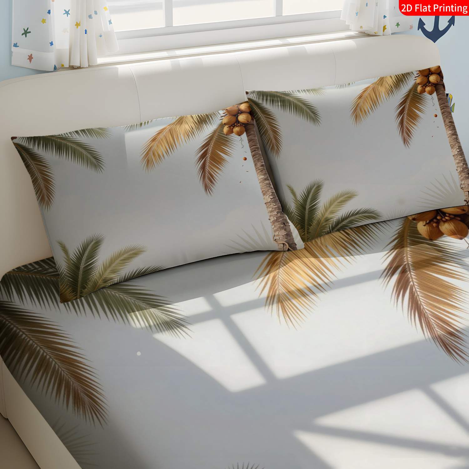 Tropical Style, Palm Tree Them - Fitted Sheet Deep review and price