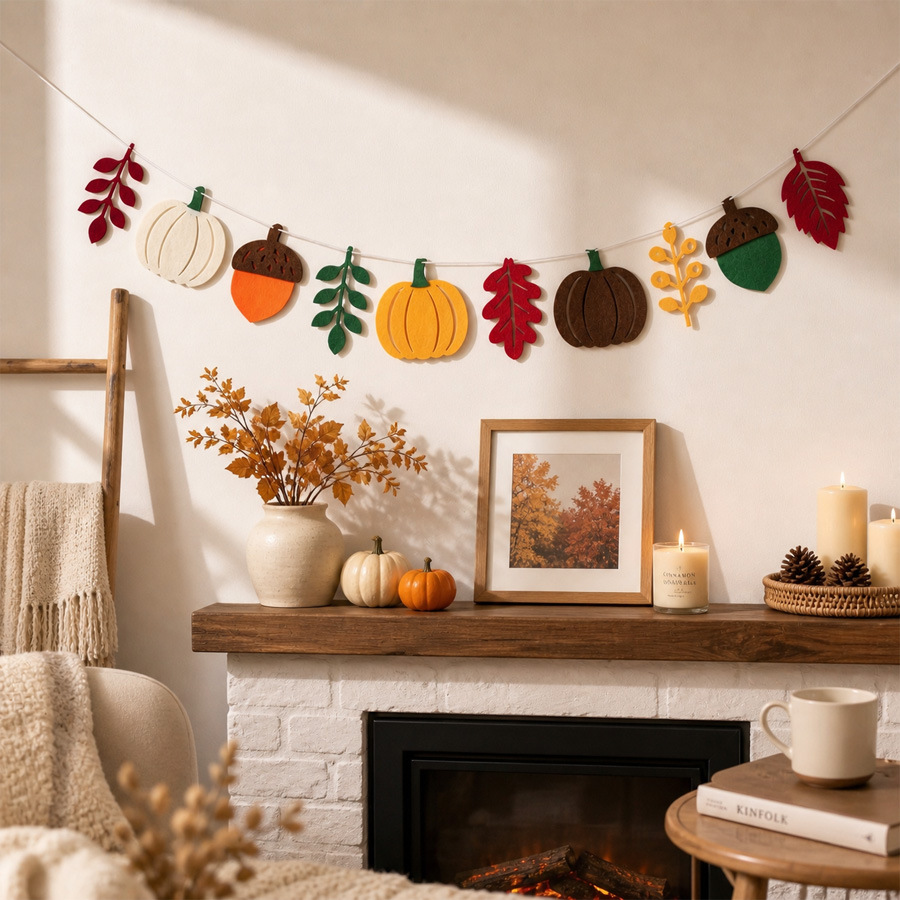 Autumn Pumpkin Leaves Flag Har - Home Textiles And Decor review and price