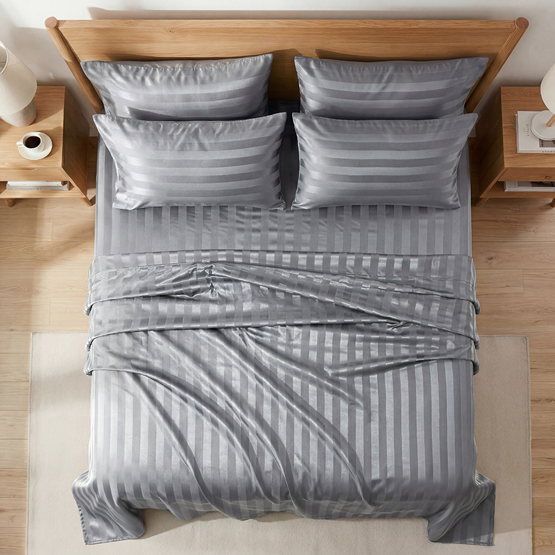 Wrinkle Resistant Striped Sati - Fitted Sheet Deep review and price