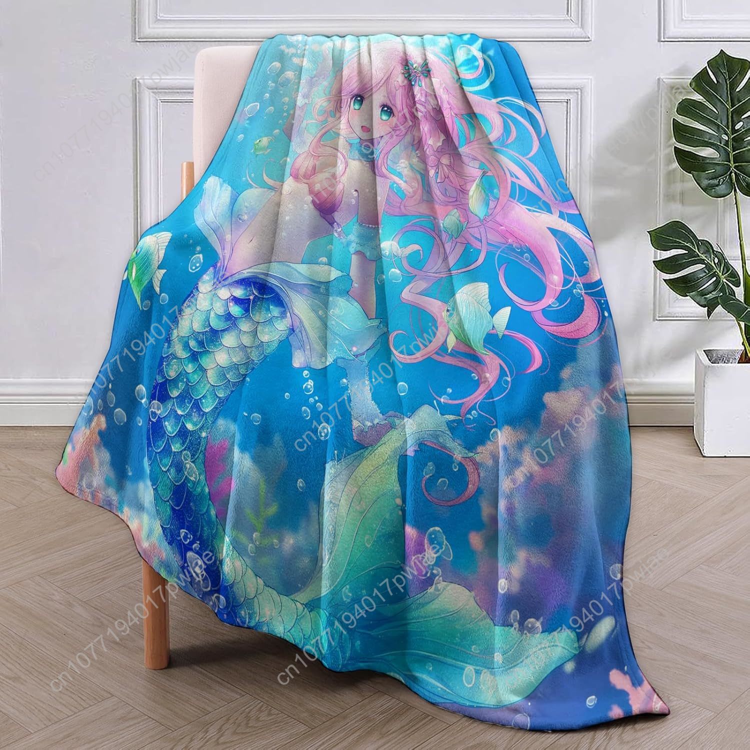 Cute Mermaid Blanket Cartoon F - Home Textiles Blanket review and price