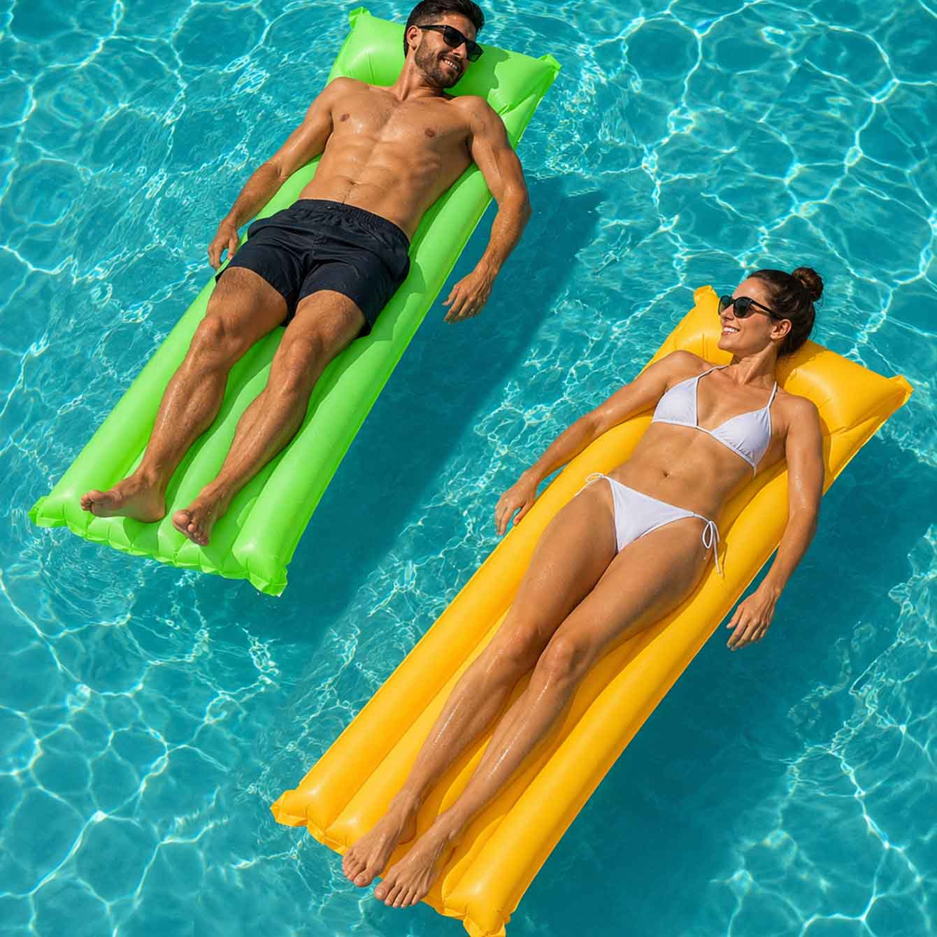 1PC Pool Float Bed Inflatable  - Fitted Sheet Deep review and price