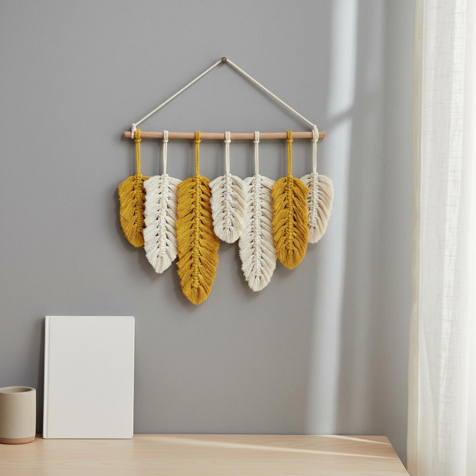 Macrame Feather Wall Hanging H - Home Textiles And Decor review and price